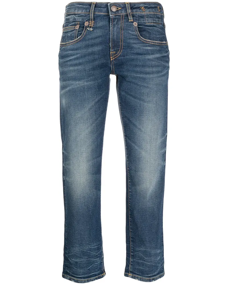 R13 Gerade Cropped-Jeans - Blau Blau