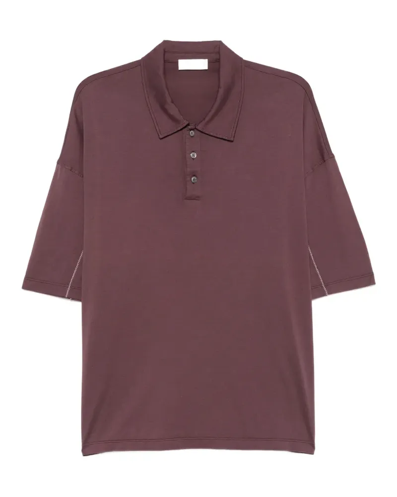 Roberto Collina Poloshirt mit Kontrastnähten - Violett Violett