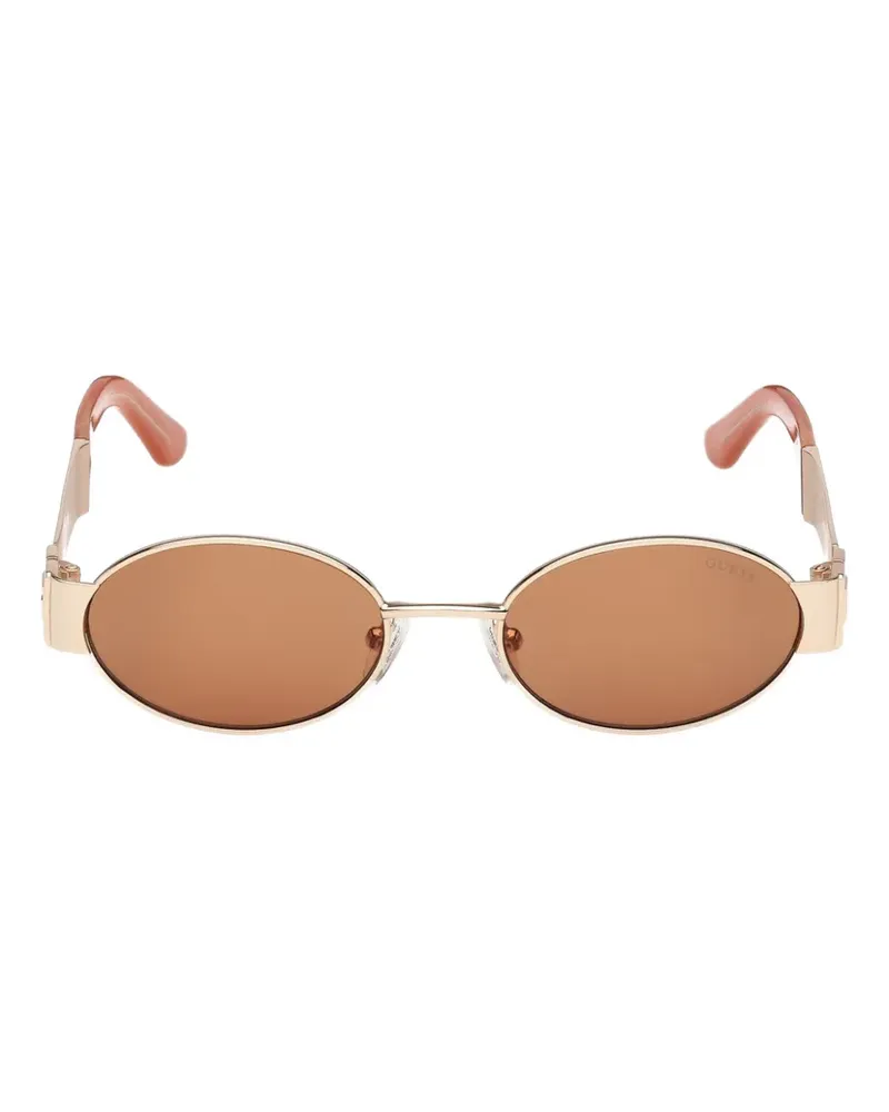 Guess Sonnenbrille mit ovalem Gestell - Gold Gold