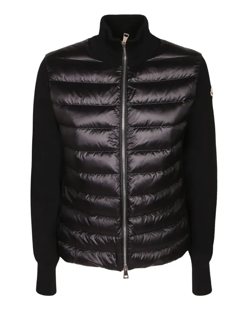 Moncler quilted-panel knit cardigan - Schwarz Schwarz