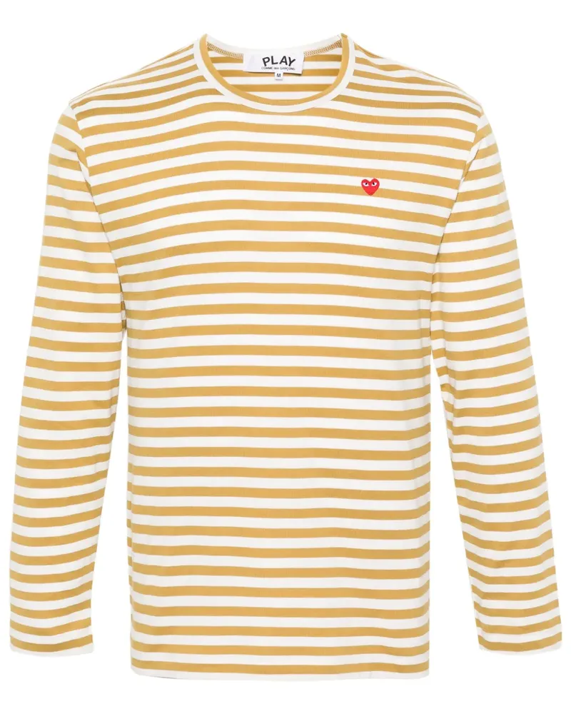 Comme des Garçons Gestreiftes und weites Sweatshirt - Nude Nude