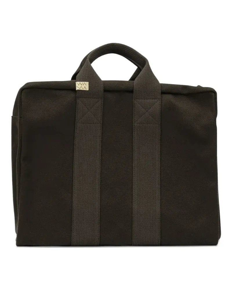 Visvim medium Canvas Plura zip-top tote bag - Braun Braun