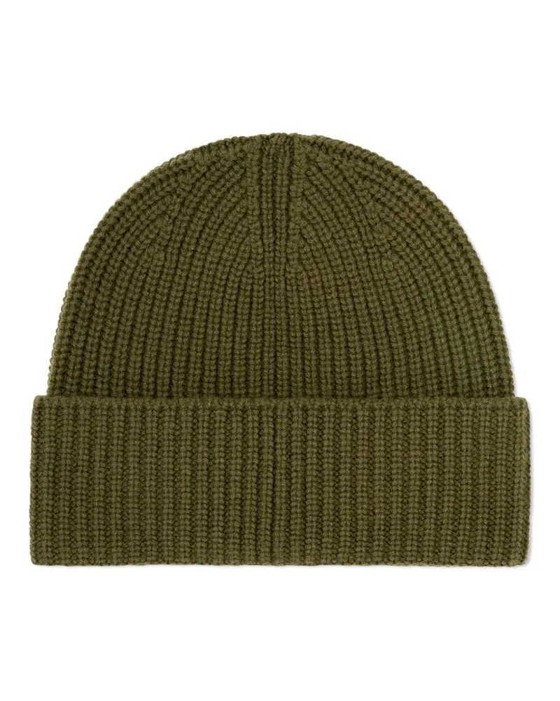 Eric Bompard Gerippte Beanie - Grün Grün