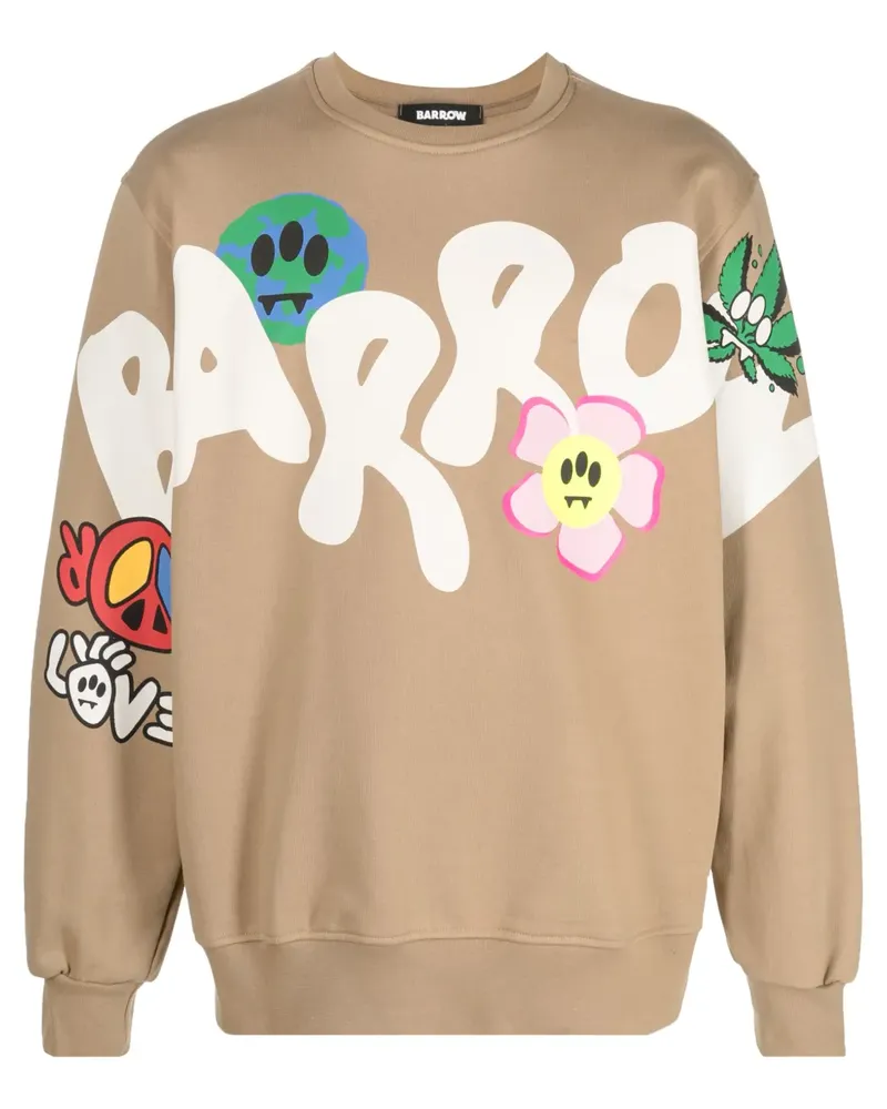 BARROW Sweatshirt mit Logo-Print - Braun Braun