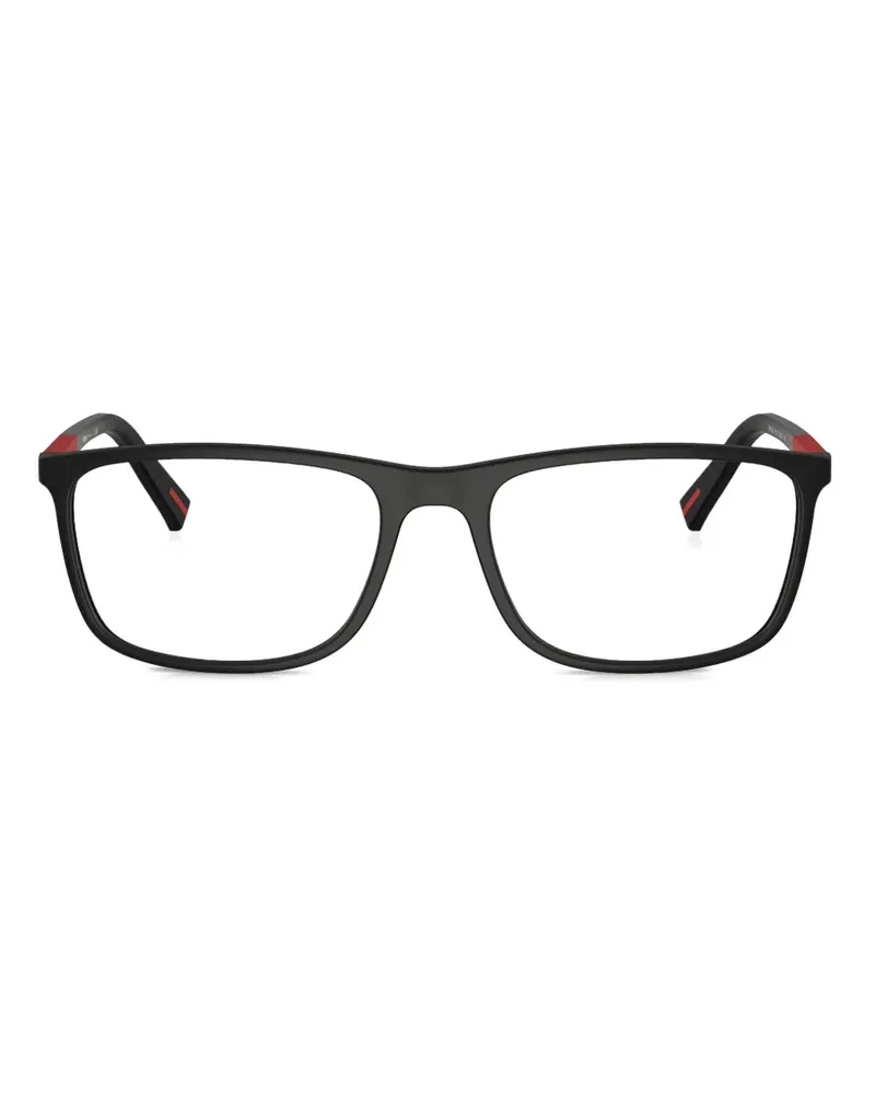 Prada Brille mit eckigem Gestell - Schwarz Schwarz