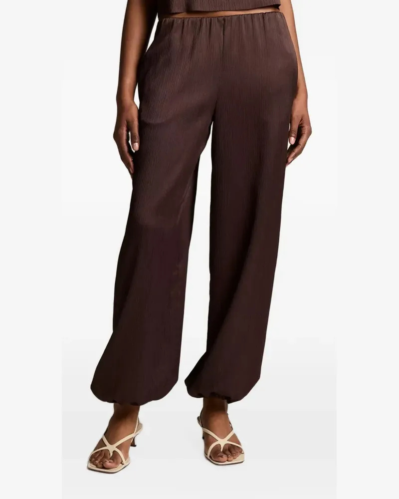 Vince Plissierte Hose in Knitteroptik - Braun Braun