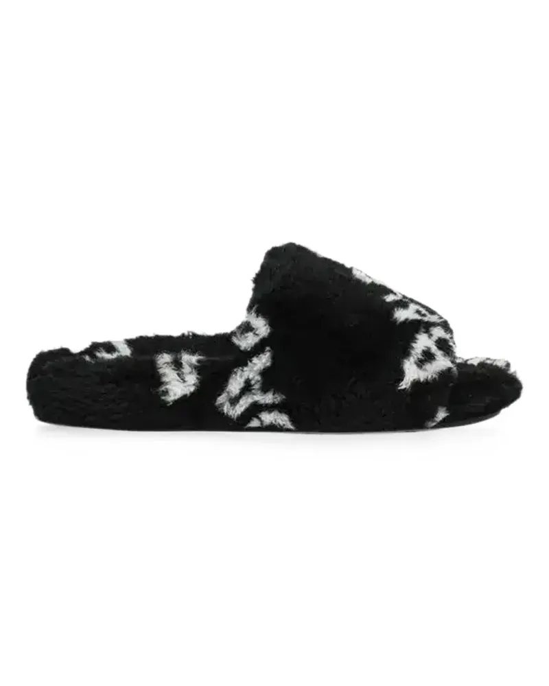 Balenciaga Pantoletten mit Logo-Print - Schwarz Schwarz
