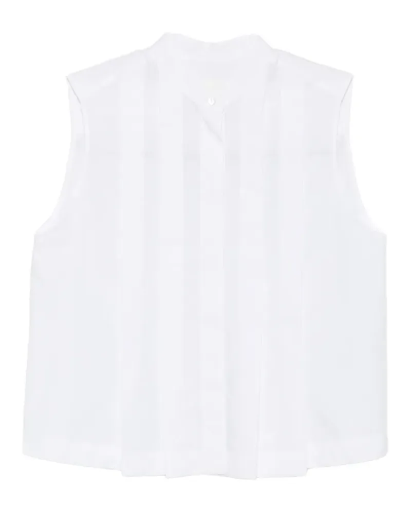 XACUS pleated shirt - Weiß Weiß