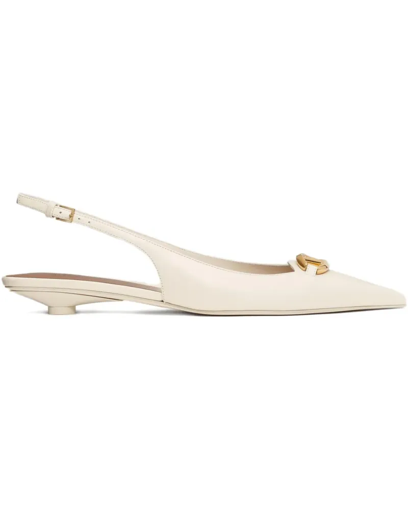 Valentino Garavani VLogo The Bold Edition Slingback-Pumps 20mm - Weiß Weiß