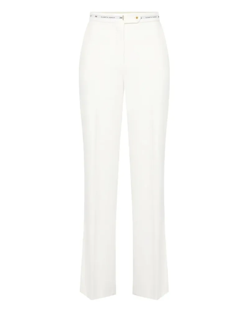 Elisabetta Franchi Hose mit Logo-Band - Nude Nude
