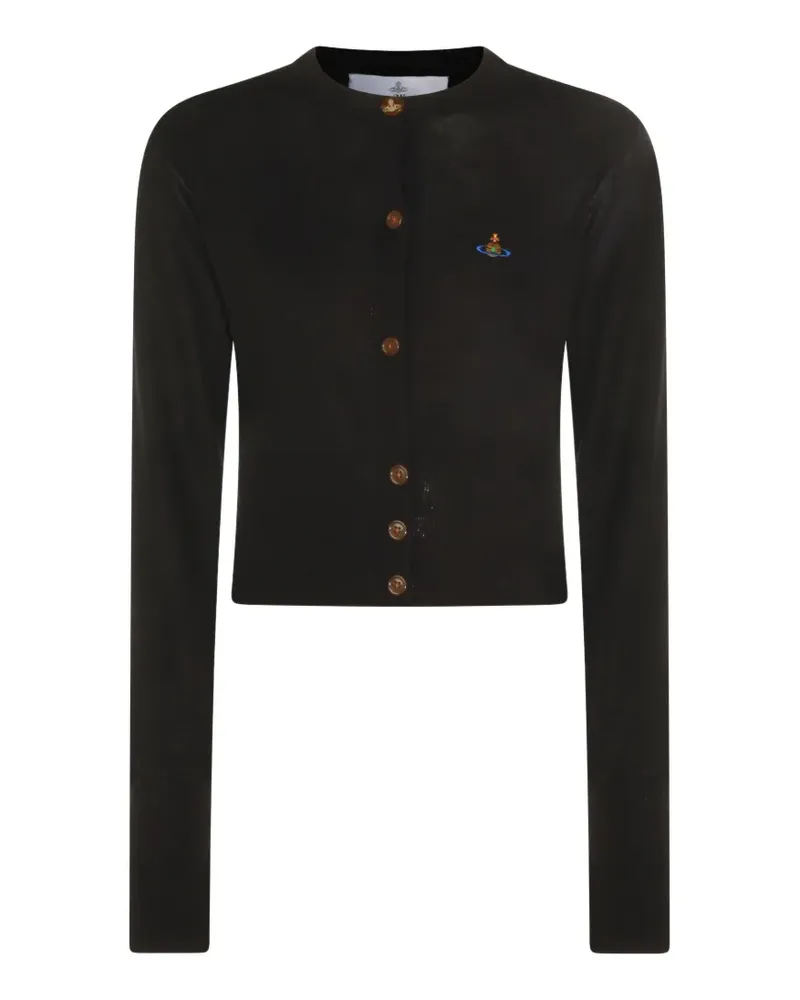 Vivienne Westwood Orb-embroidered cardigan - Schwarz Schwarz