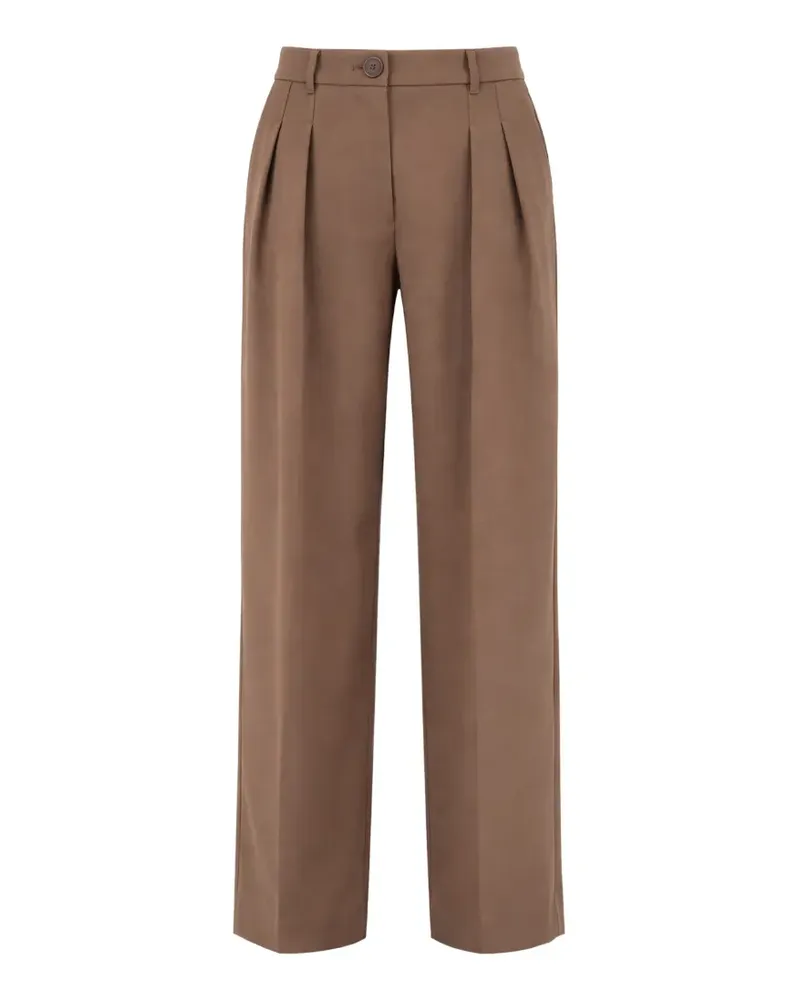 Armani Exchange belt loops pleated trousers - Braun Braun