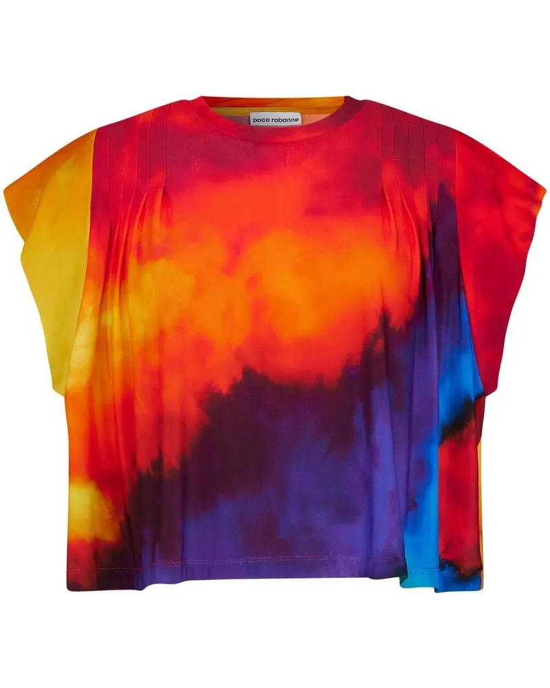Paco Rabanne T-Shirt mit Batikmuster - Orange Orange
