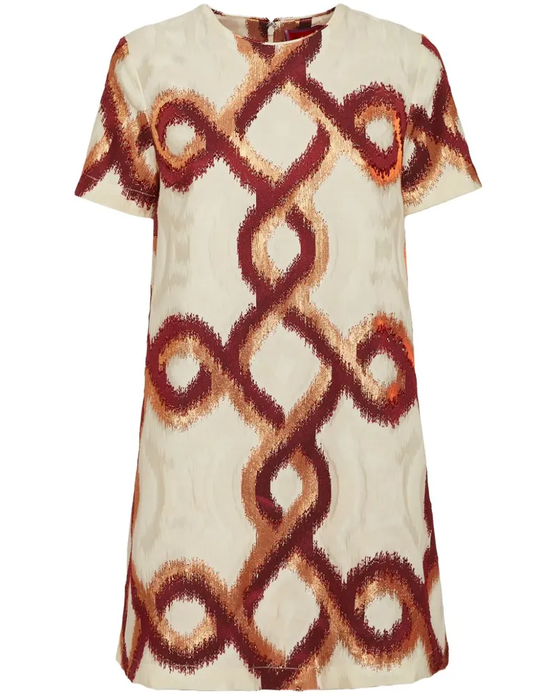 La DoubleJ Mini Swing Kleid mit geometrischem Print - Nude Nude