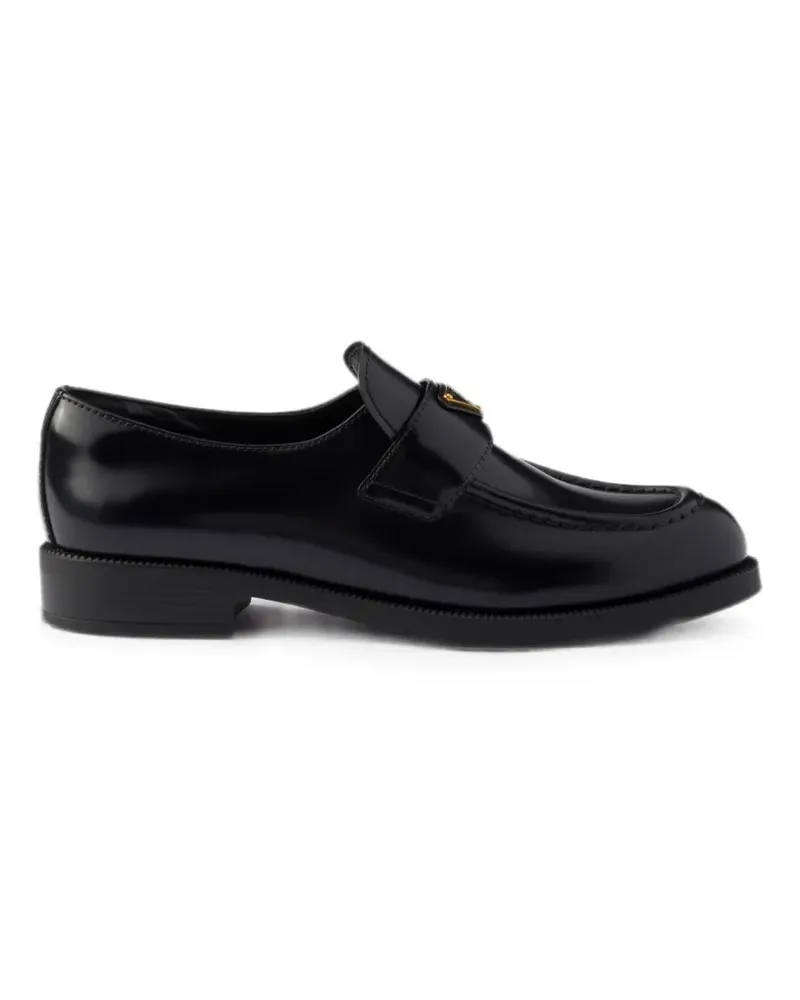 Prada brushed leather loafers - Schwarz Schwarz