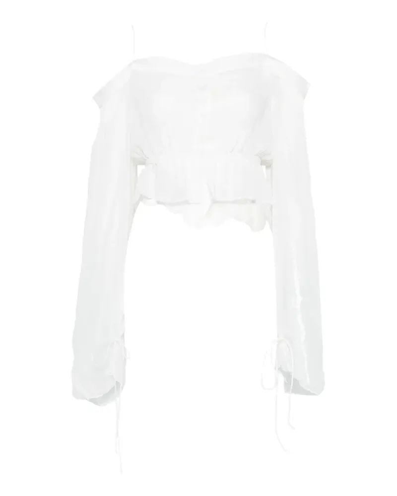 Isabel Benenato off-shoulder blouse - Weiß Weiß