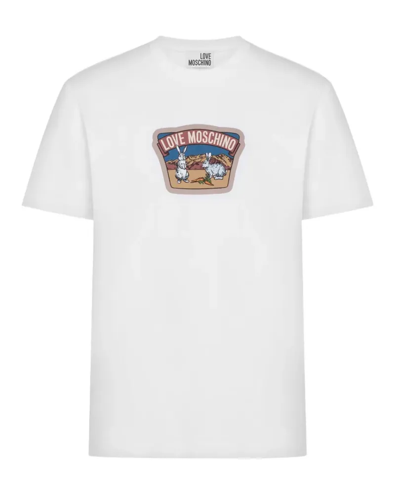 Moschino T-Shirt mit grafischem Print - Weiß Weiß