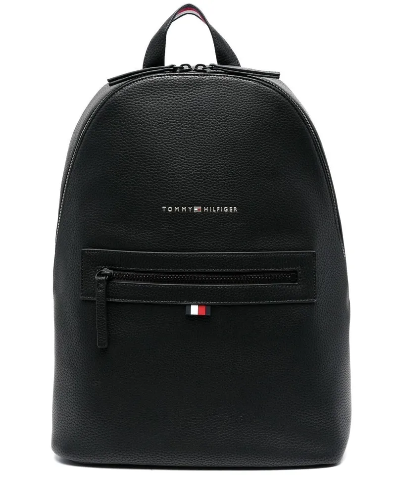 Tommy Hilfiger Essential Rucksack aus Faux-Leder - Schwarz Schwarz