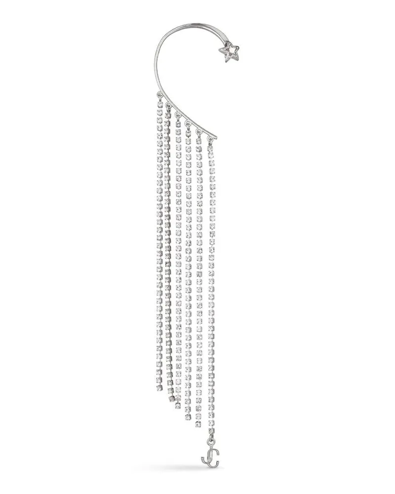 Jimmy Choo Ear Cuff mit Kristallen Silber