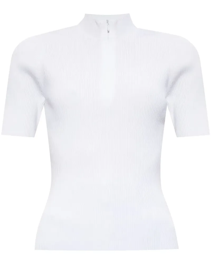 Tory Burch Geripptes T-Shirt - Weiß Weiß