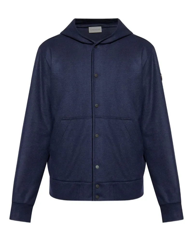 Moncler Hoodie mit Knopfverschluss - Blau Blau