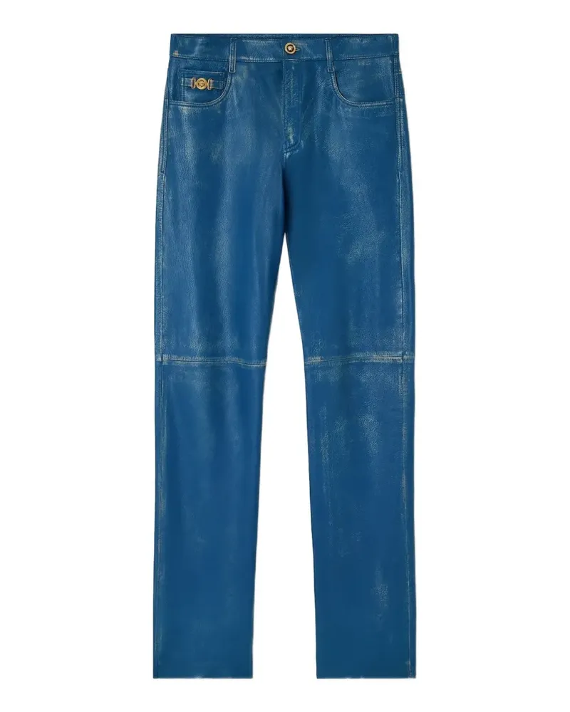 Versace distressed-design trousers - Blau Blau