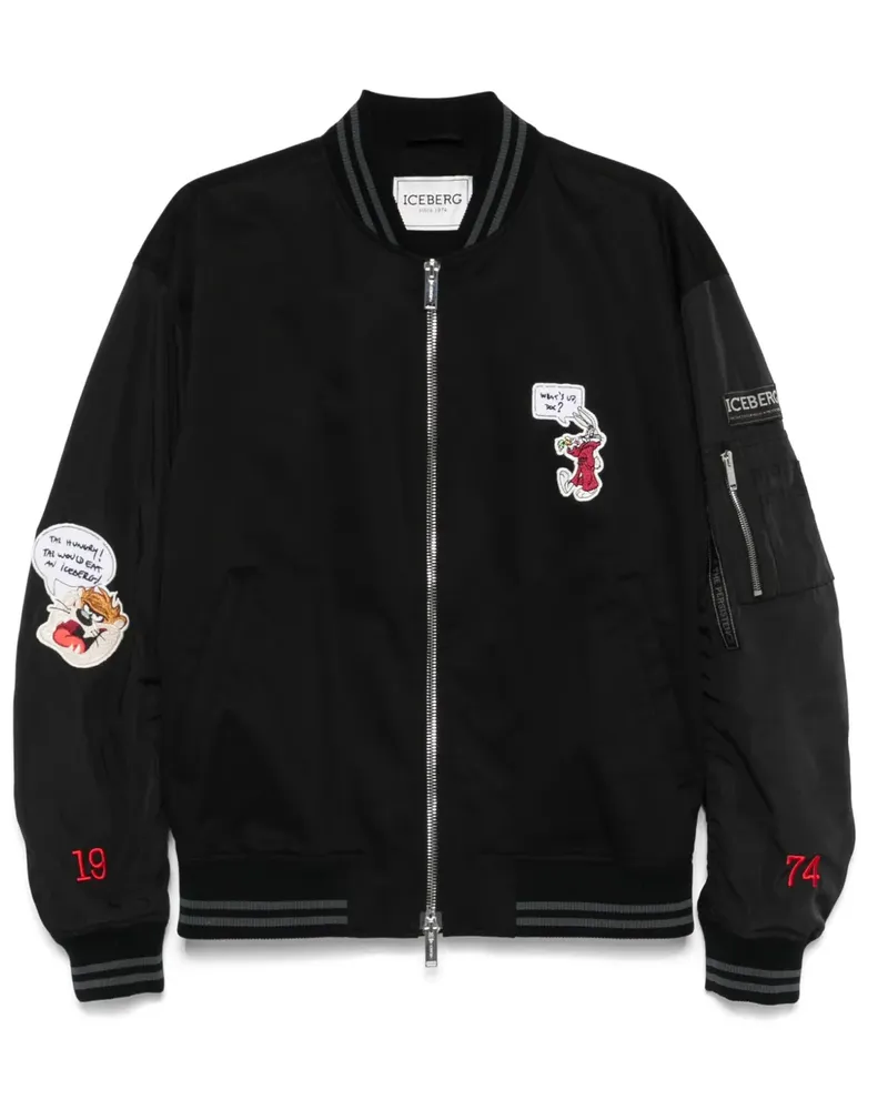 Iceberg Bomberjacke aus Twill - Schwarz Schwarz