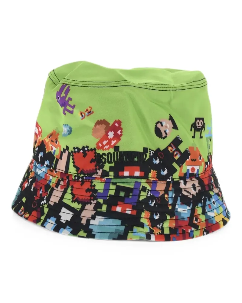 Dsquared2 Fischerhut mit Logo-Stickerei - Grün Grün
