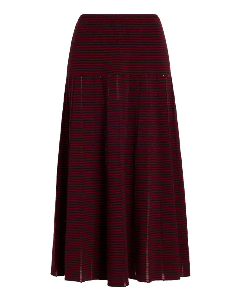 Proenza Schouler Phyllis Midirock mit Leiterstreifen - Rot Rot