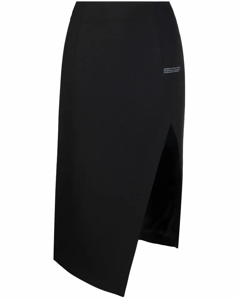 OFF-WHITE Midirock mit hohem Bund - Schwarz Schwarz