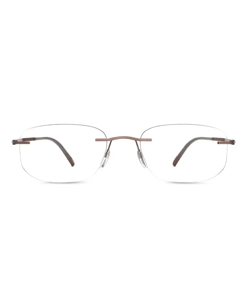 Silhouette rimless rectangle-frame glasses - Braun Braun