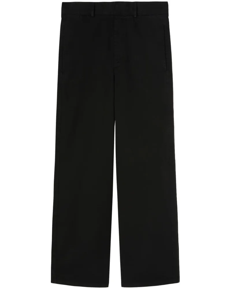 Palm Angels Gerade Hose mit Monogramm - Schwarz Schwarz