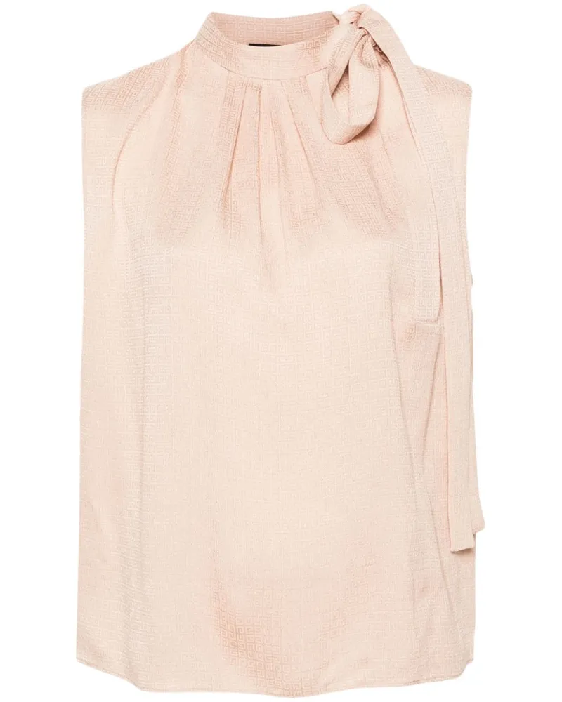 Givenchy Seidenbluse mit Stehkragen - Rosa Rosa