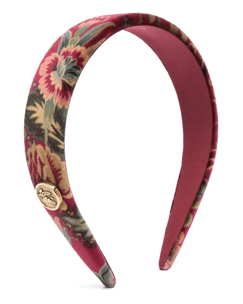 Etro Haarreif mit Blumen-Print - Rot Rot