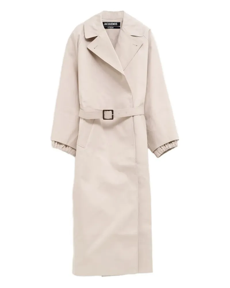 Jacquemus belted cuffed trench coat - Weiß Weiß