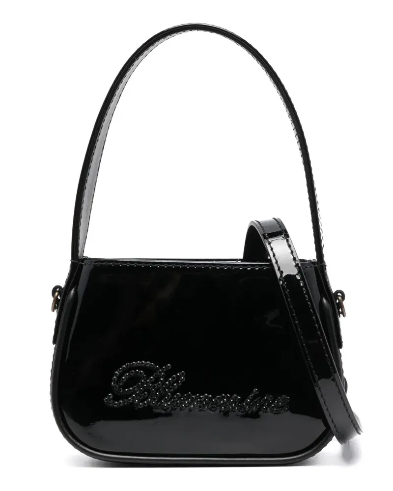 Blumarine Mini-Tasche mit Kristallen - Schwarz Schwarz