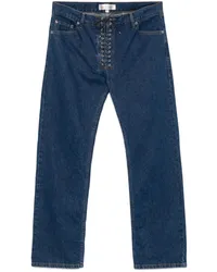 Ludovic de Saint Sernin Straight-Leg-Jeans mit Schnürung Blau