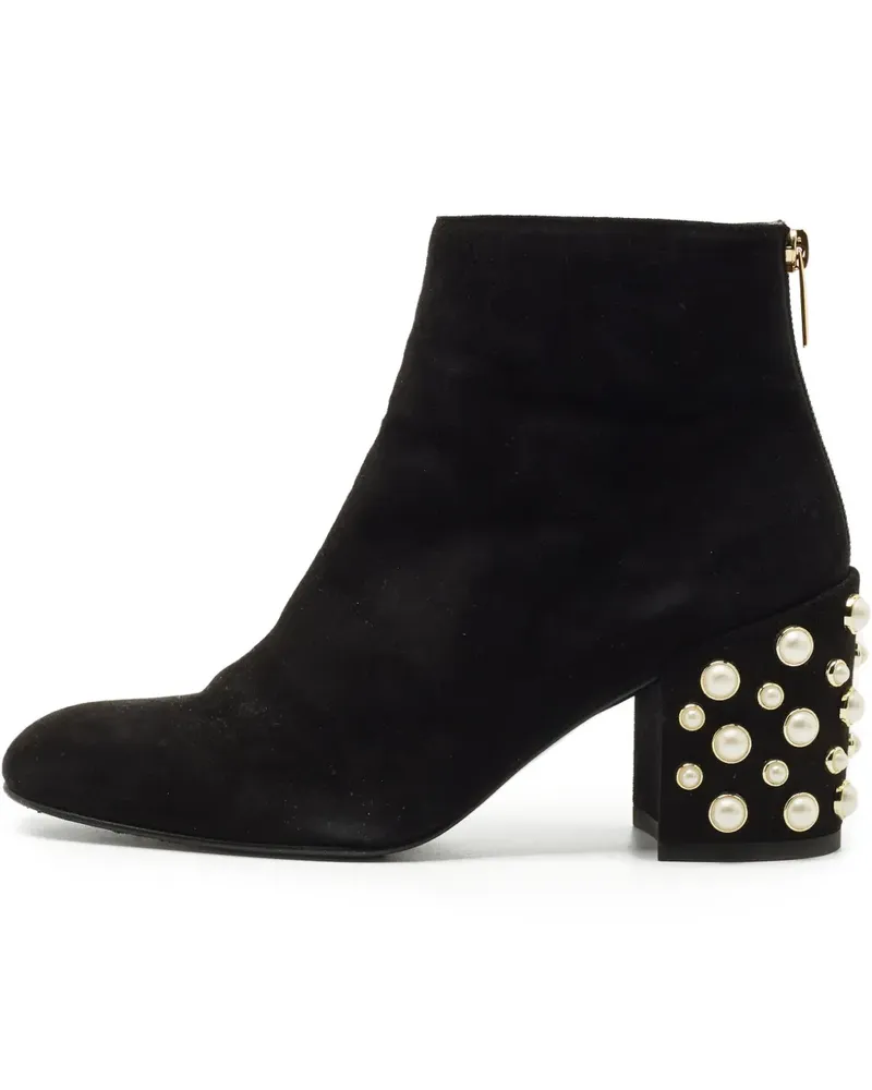 Stuart Weitzman Stiefeletten mit Kunstperlen - Schwarz Schwarz
