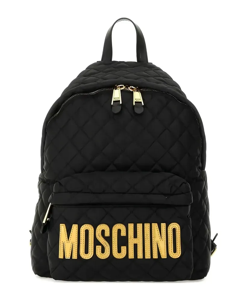 Moschino Gesteppter Rucksack - Schwarz Schwarz