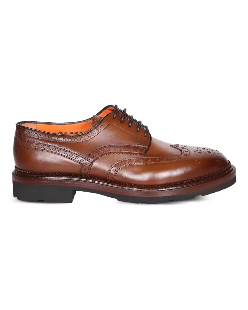 Santoni Derby-Schuhe aus Leder - Braun Braun