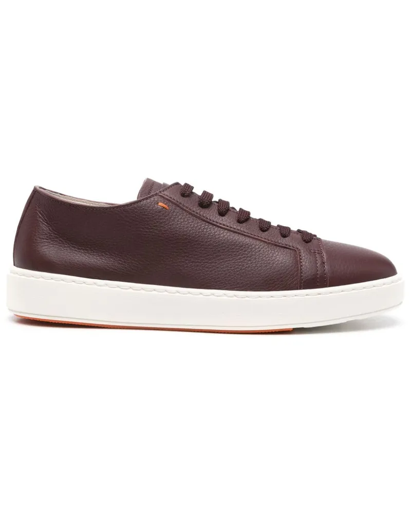 Santoni Sneakers aus Leder - Rot Rot