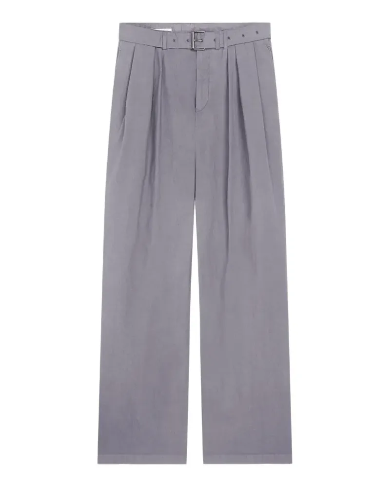 Dries van Noten Überfärbte Hose mit Gürtel - Grau Grau