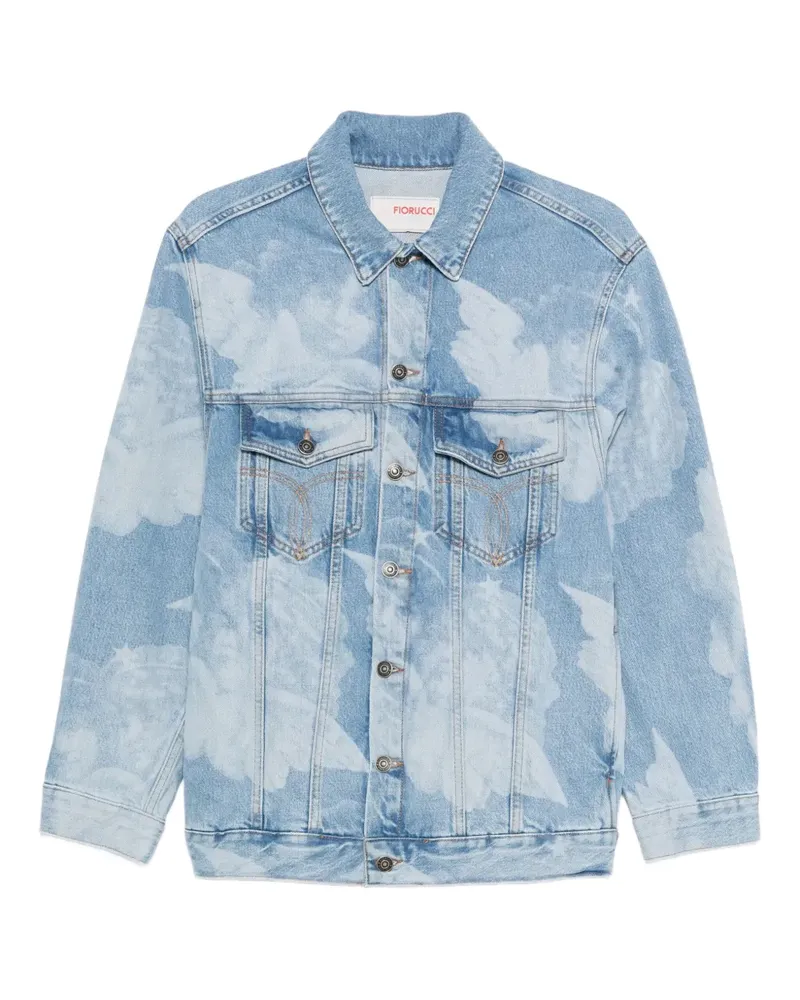Fiorucci Jeansjacke mit Wolken-Print - Blau Blau