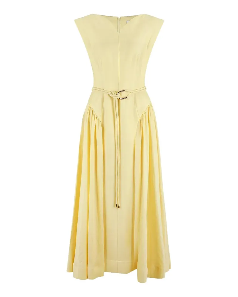 Acler Alvie Maxikleid mit V-Ausschnitt - Gelb Gelb