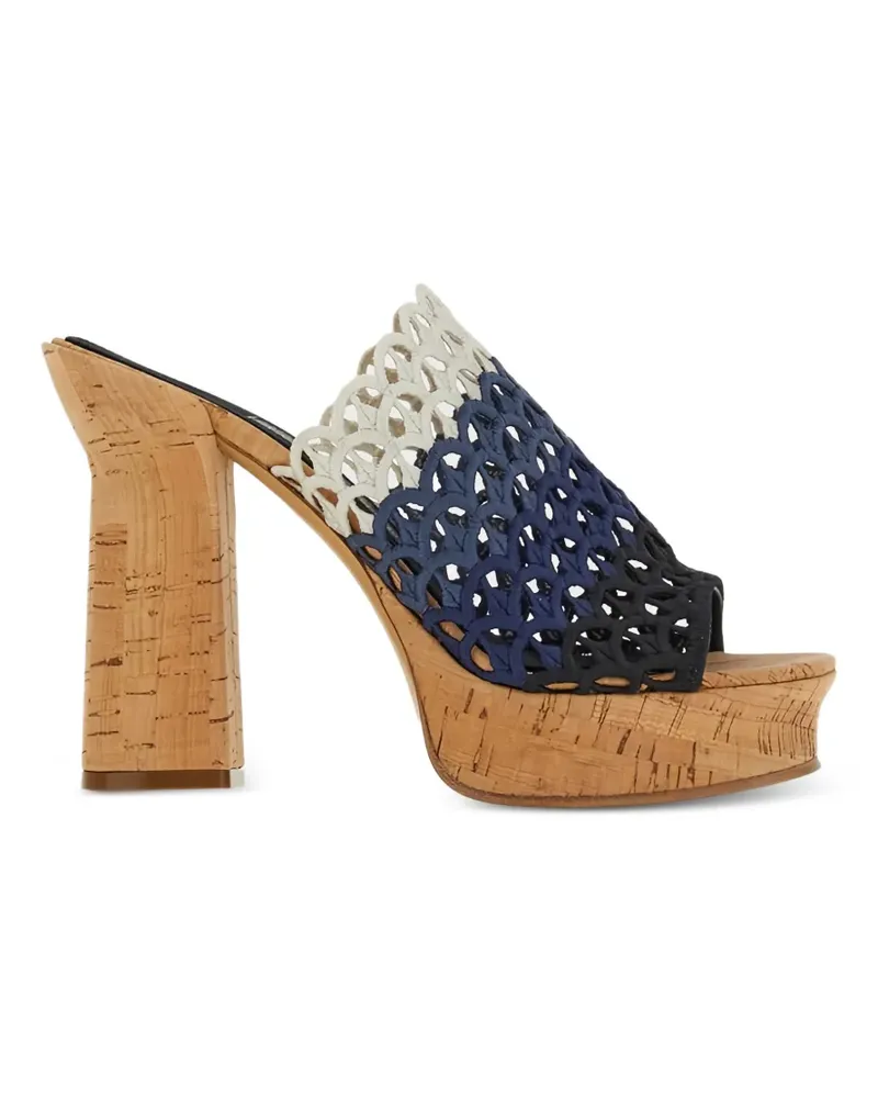 Ferragamo Saja Sandalen mit Cut-Out - Blau Blau