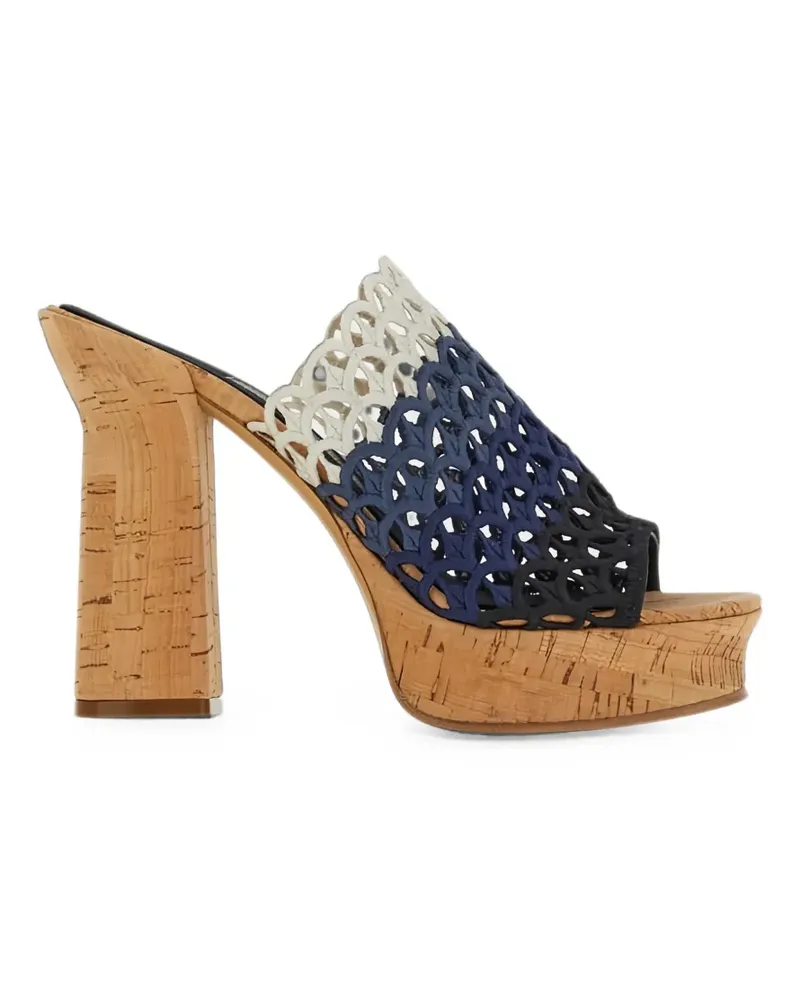 Ferragamo Saja Sandalen mit Cut-Out - Blau Blau