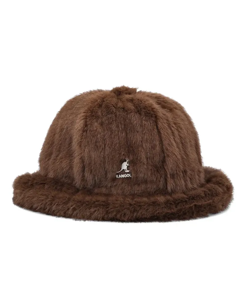Kangol Gestreifter Hut mit Prägung - Braun Braun
