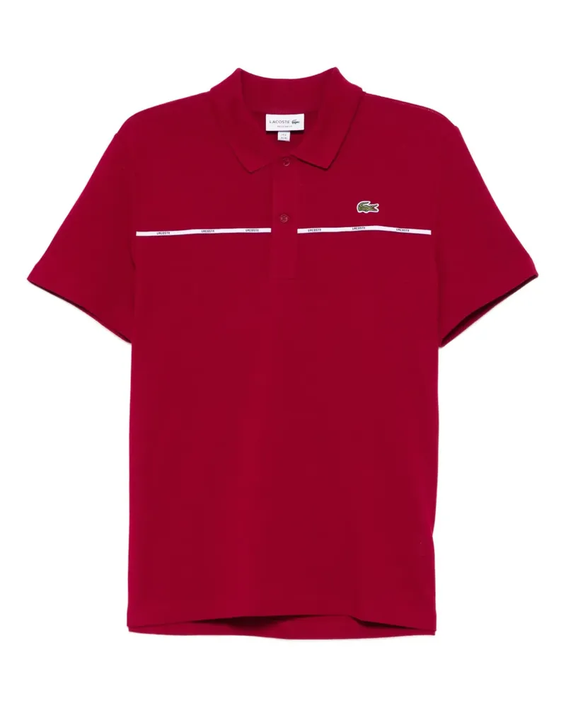 Lacoste Poloshirt mit Logo-Applikation - Rot Rot