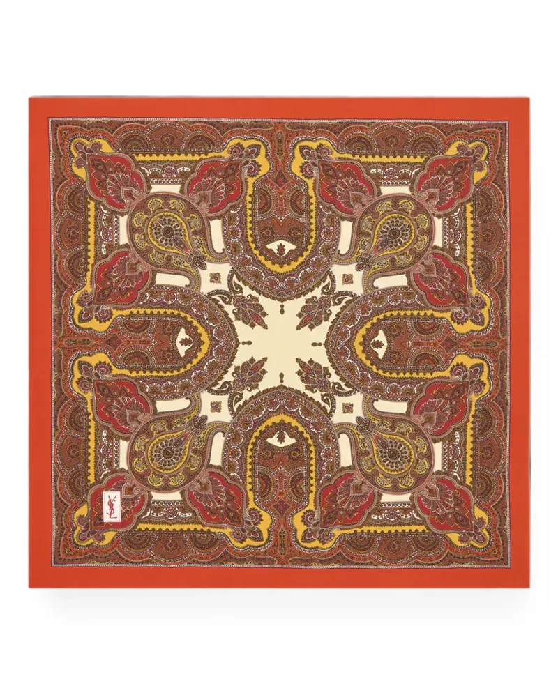 Saint Laurent Schal mit Paisleymuster - Orange Orange