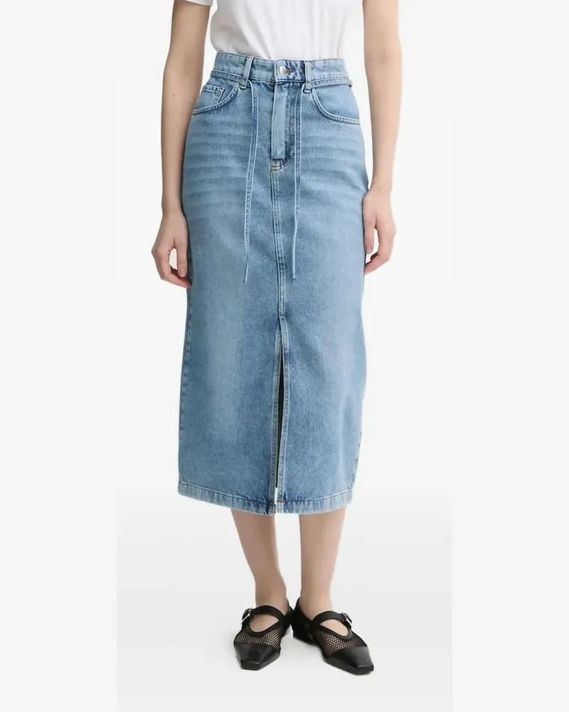 Day Birger et Mikkelsen Ben Jeans-Midirock mit Kordelzug - Blau Blau